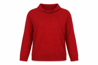 Front view of county casual women’s purple henley jumper, size L