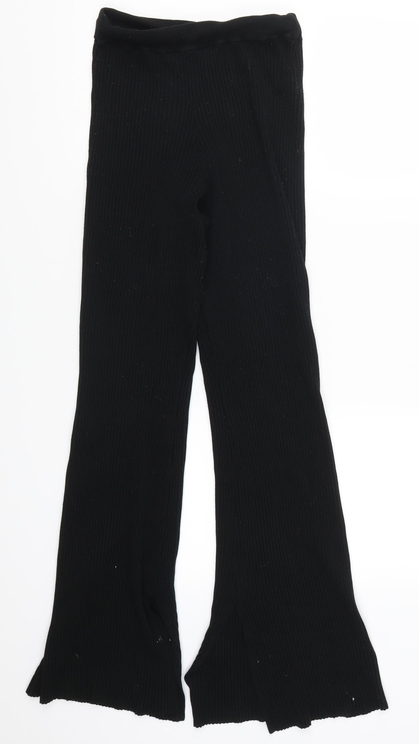 Womens UK Size S Topshop Regular Fit  Black Trousers