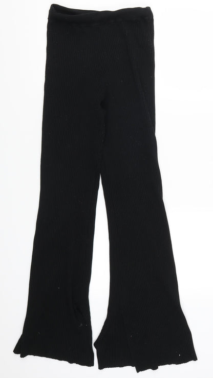 Womens UK Size S Topshop Regular Fit  Black Trousers
