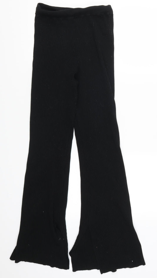 Womens UK Size S Topshop Regular Fit  Black Trousers
