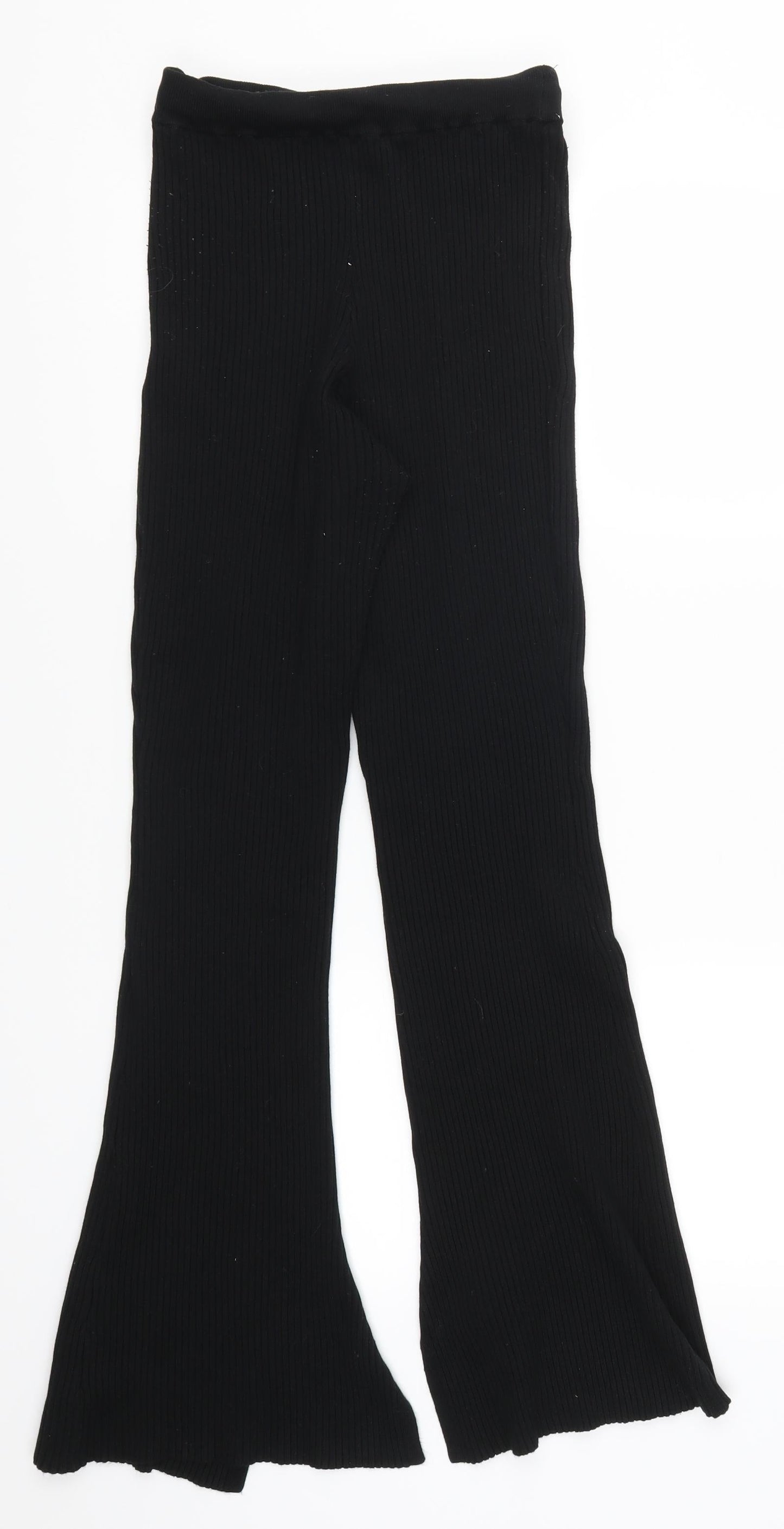 Womens UK Size S Topshop Regular Fit  Black Trousers