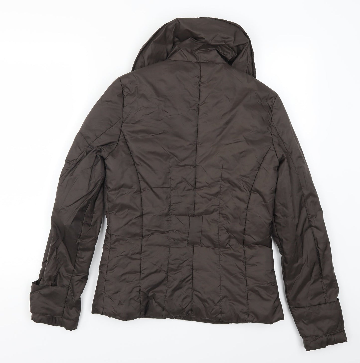 Womens UK Size 10 New Look Brown Quilted Coat