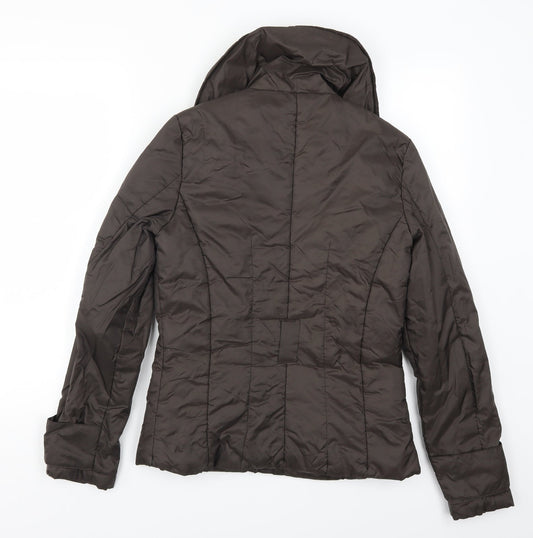 Womens UK Size 10 New Look Brown Quilted Coat