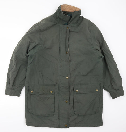 Classics Womens Green   Overcoat Coat Size 14