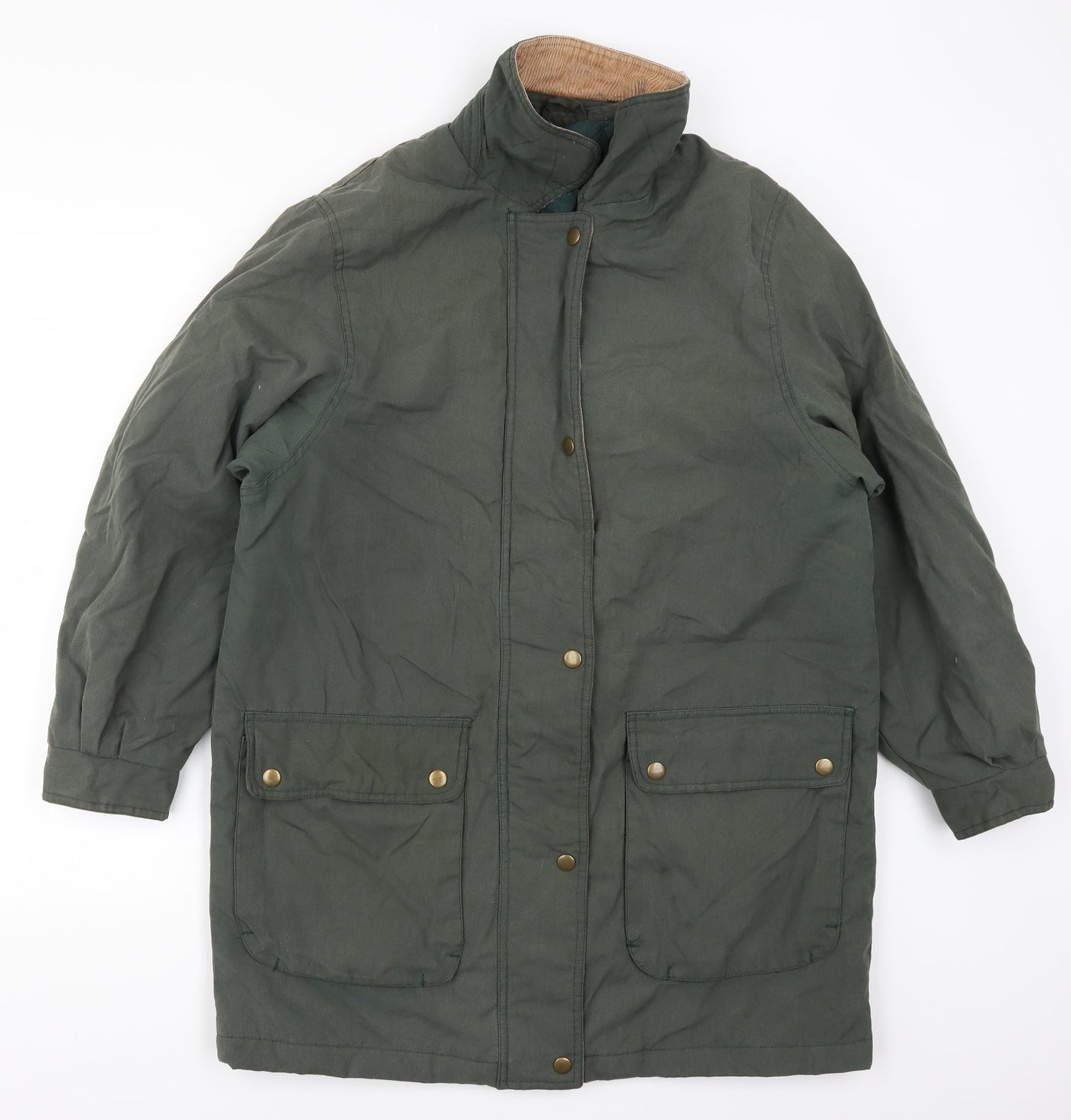 Classics Womens Green   Overcoat Coat Size 14