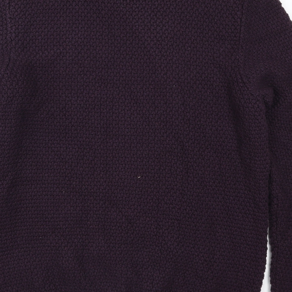 Topman Mens Purple  Knit Pullover Jumper Size S