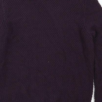 Topman Mens Purple  Knit Pullover Jumper Size S
