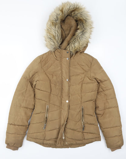 F&F Womens Brown   Parka Coat Size 6