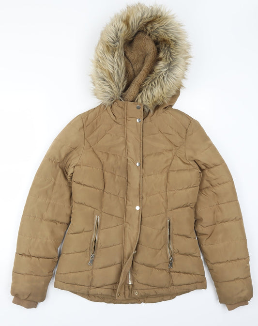 F&F Womens Brown   Parka Coat Size 6