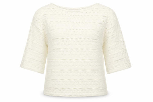 Front view of Papaya women’s white jumper, size L
