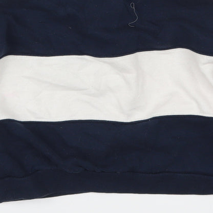 H&M Girls Blue Striped  Pullover Sweatshirt Size 9-10 Years  - Paris