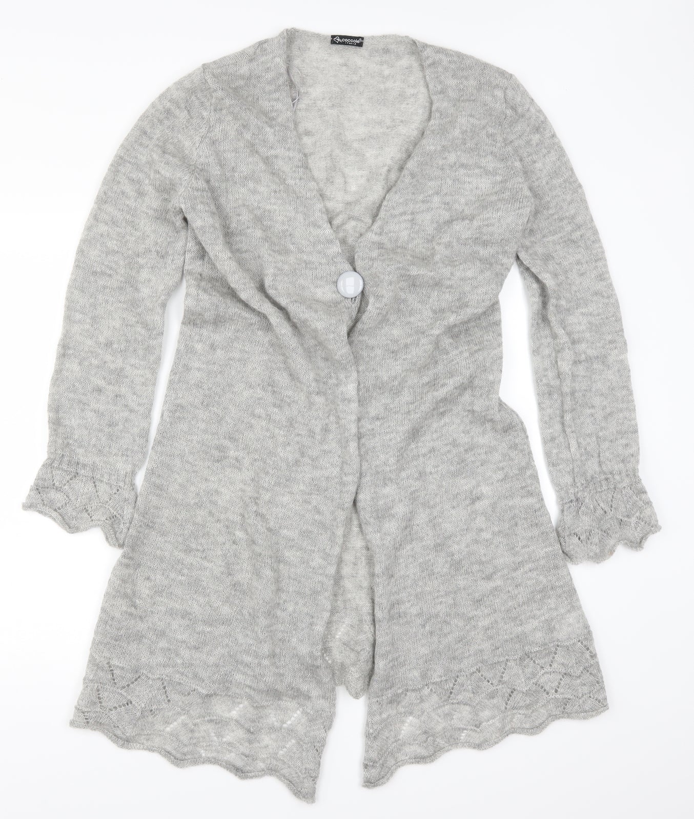 Coccole Womens Grey   Cardigan Jumper Size L