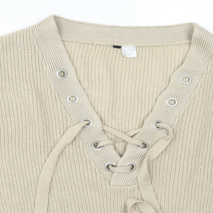 H&M Womens Beige   Pullover Jumper Size L