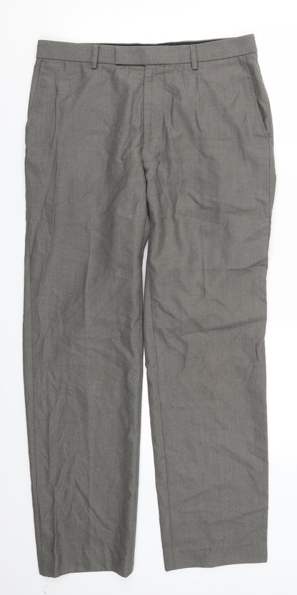 Marks and Spencer Mens Grey   Trousers  Size 32 L30 in