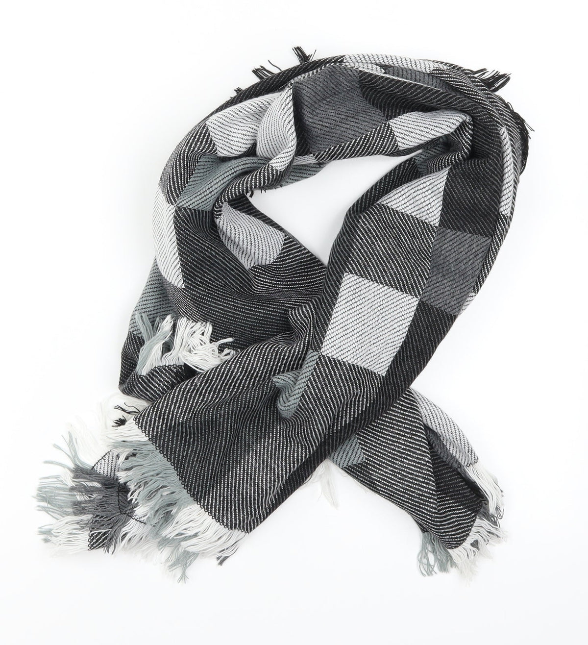 Preworn Womens Grey Check   Scarf
