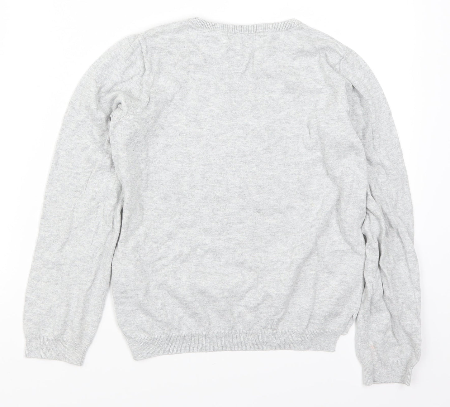 H&M Girls Grey   Pullover Jumper Size 9-10 Years  - Penguin