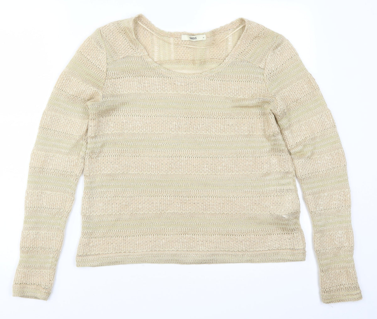 Oasis Womens Beige   Pullover Jumper Size M