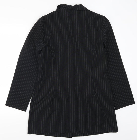 Select Womens Black Striped  Jacket Blazer Size 14