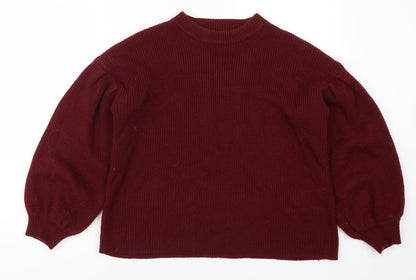 SheIn Womens Red  Knit Pullover Jumper Size L