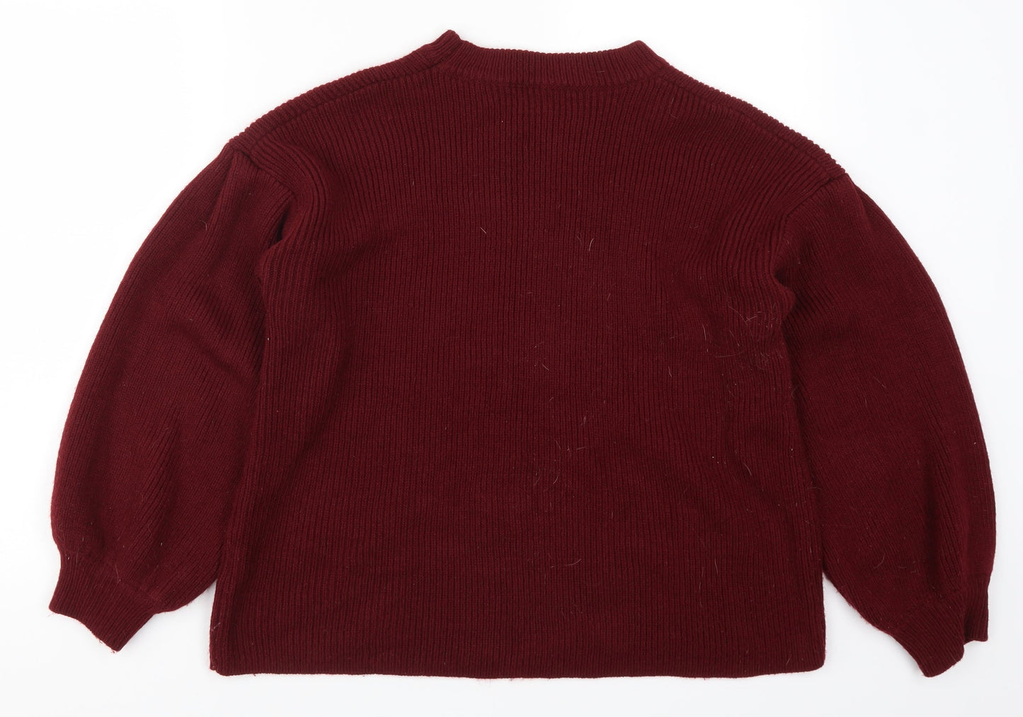 SheIn Womens Red  Knit Pullover Jumper Size L