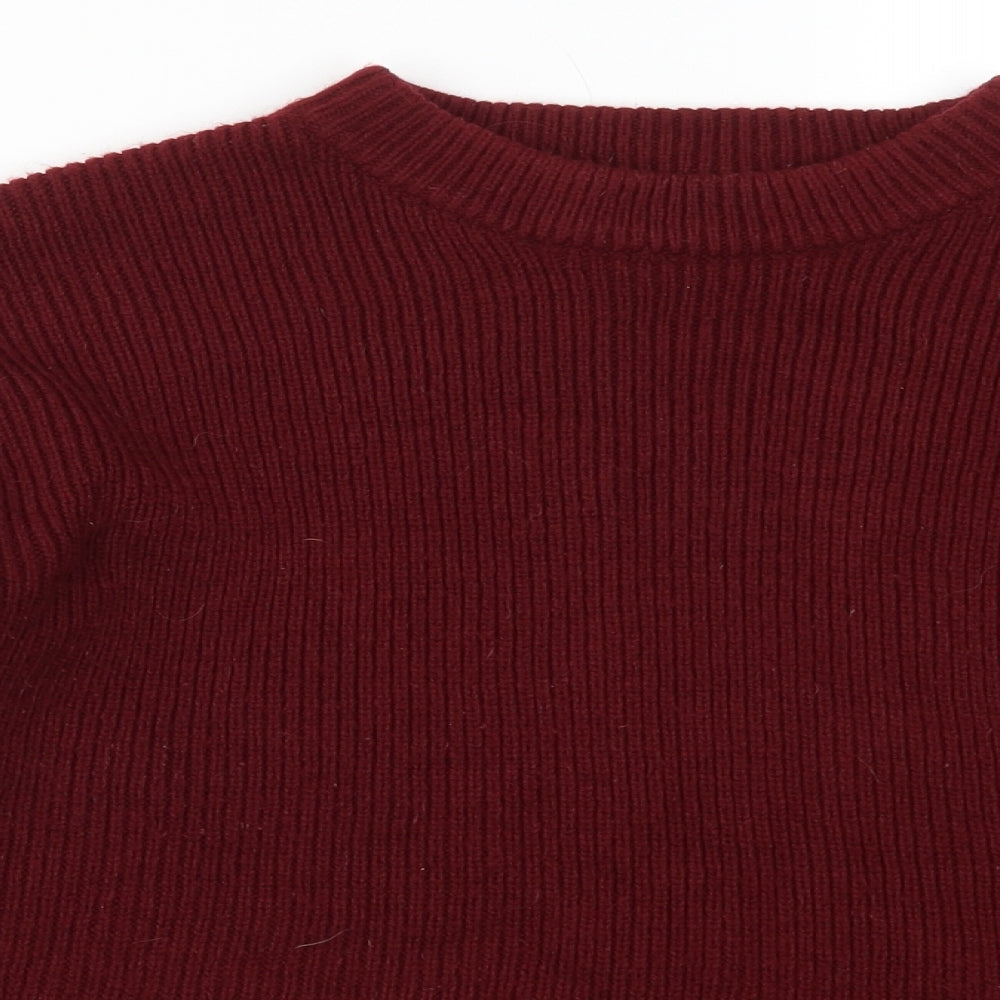 SheIn Womens Red  Knit Pullover Jumper Size L