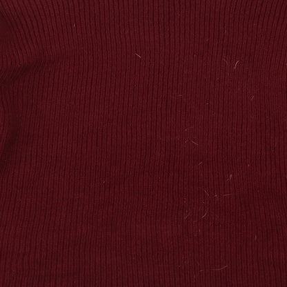 SheIn Womens Red  Knit Pullover Jumper Size L