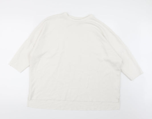 Primark Womens White  Knit Pullover Jumper Size 12