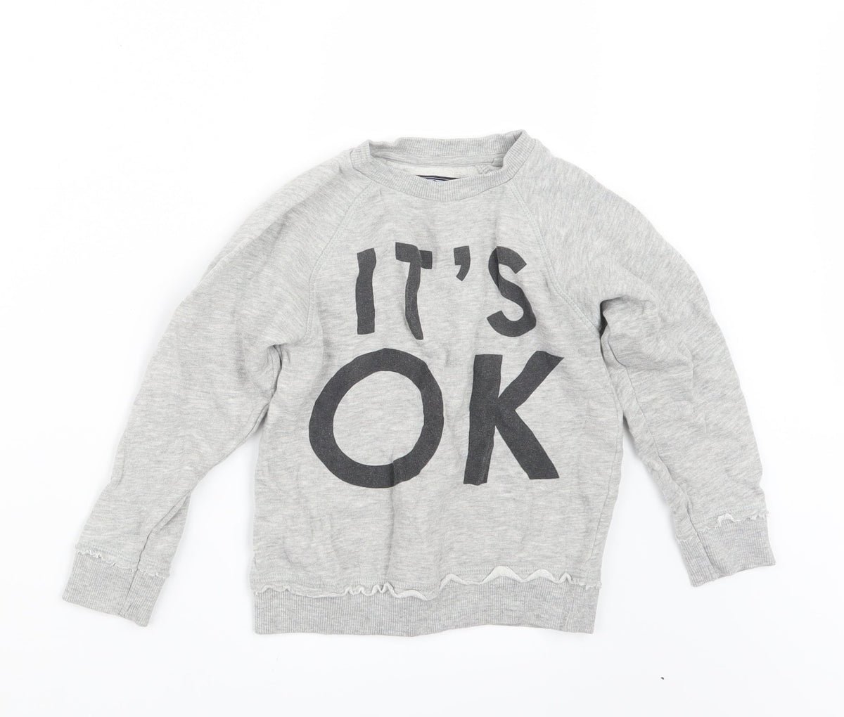 Next Girls Grey   Pullover Jumper Size 4-5 Years