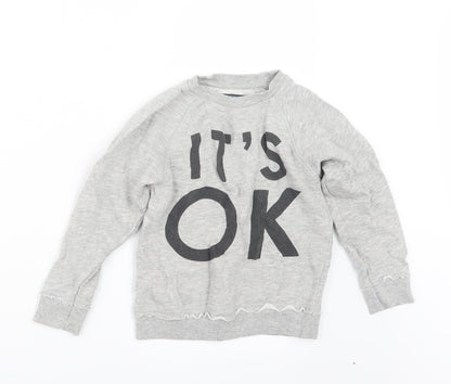 Next Girls Grey   Pullover Jumper Size 4-5 Years
