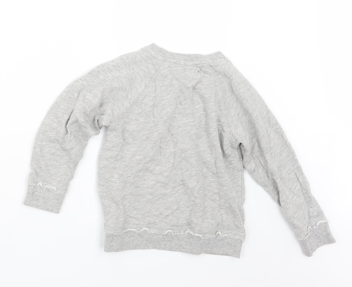 Next Girls Grey   Pullover Jumper Size 4-5 Years