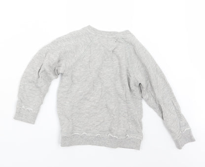 Next Girls Grey   Pullover Jumper Size 4-5 Years