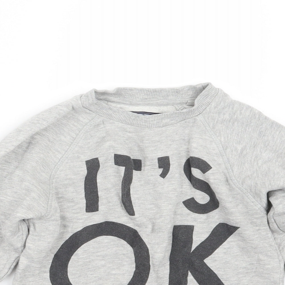 Next Girls Grey   Pullover Jumper Size 4-5 Years