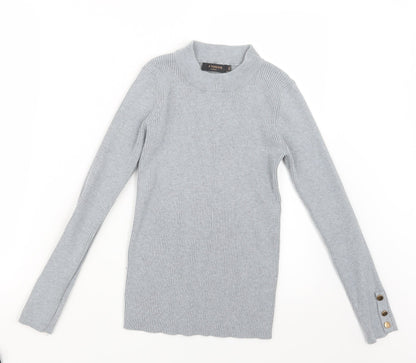 In Vogue Womens Grey  Knit Pullover Jumper Size M