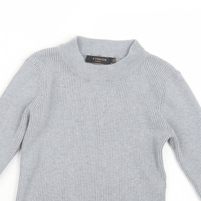 In Vogue Womens Grey  Knit Pullover Jumper Size M