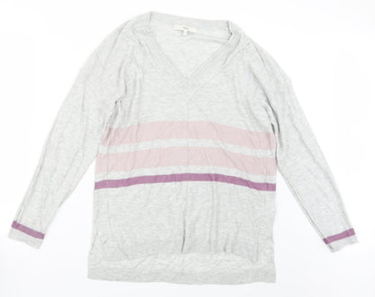 Next Womens Grey  Knit Pullover Jumper Size 16
