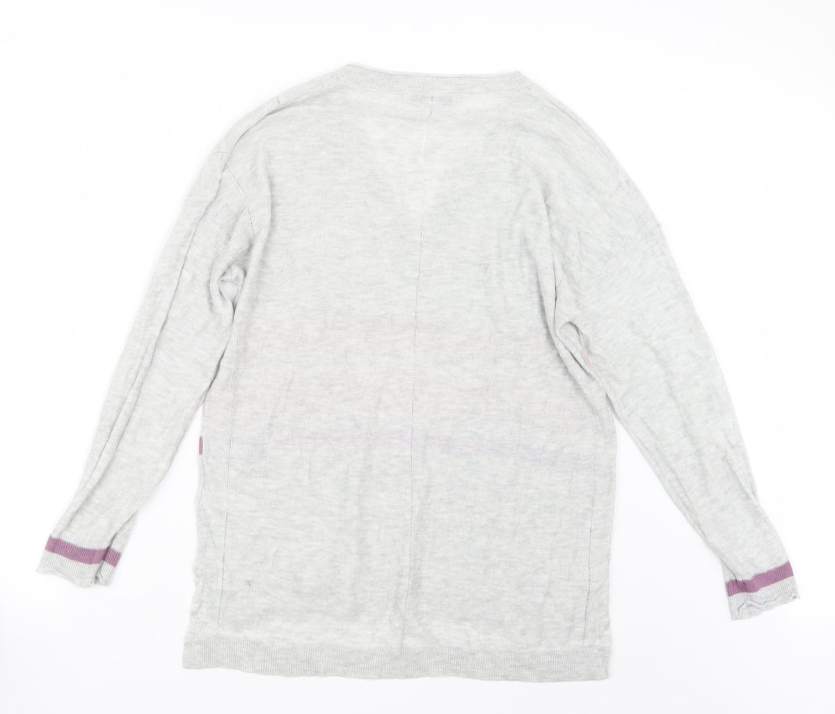 Next Womens Grey  Knit Pullover Jumper Size 16