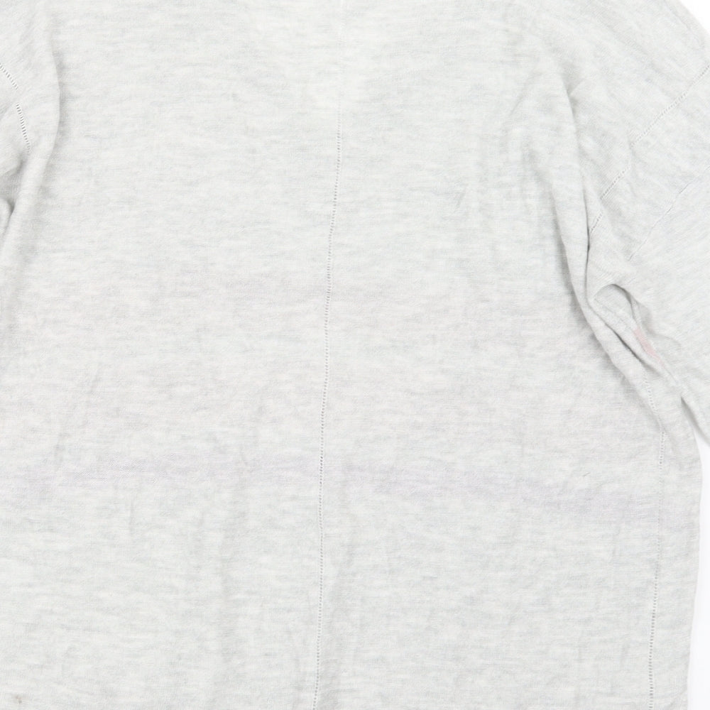Next Womens Grey  Knit Pullover Jumper Size 16