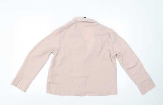 Womens UK Size 10 New Look Pink Basic Blouse