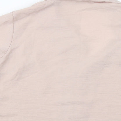Womens UK Size 10 New Look Pink Basic Blouse