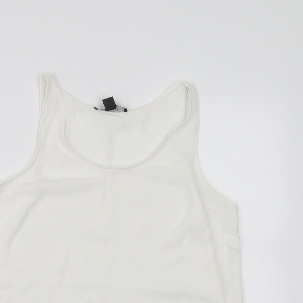 Primark Womens White   Basic Tank Size 10