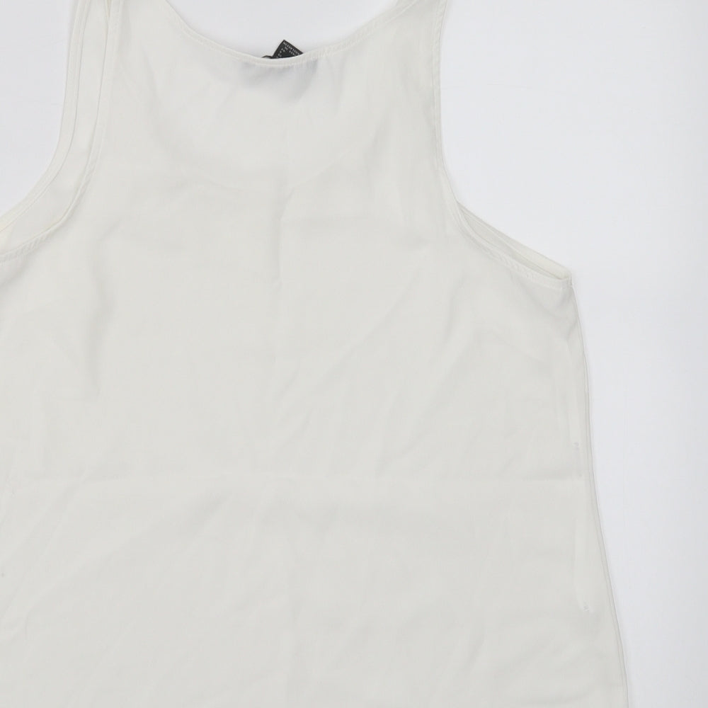 Primark Womens White   Basic Tank Size 10