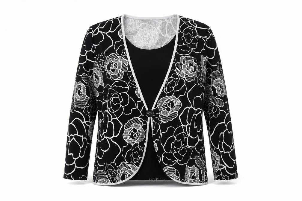 Womens UK Size 14 Saloos Black Basic Blouse