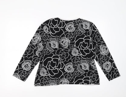 Womens UK Size 14 Saloos Black Basic Blouse