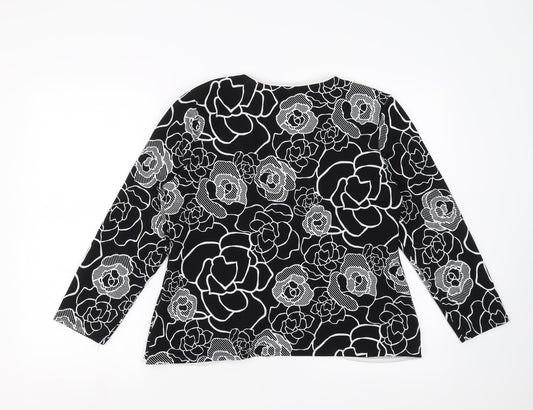 Womens UK Size 14 Saloos Black Basic Blouse