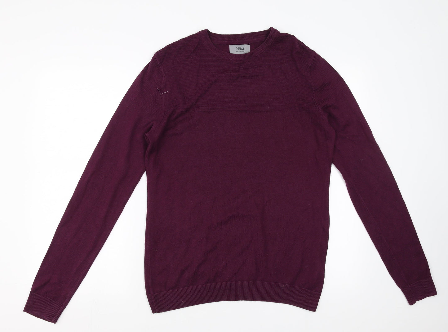 Marks and Spencer Mens Purple   Pullover Jumper Size S