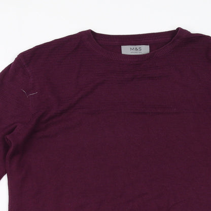 Marks and Spencer Mens Purple   Pullover Jumper Size S