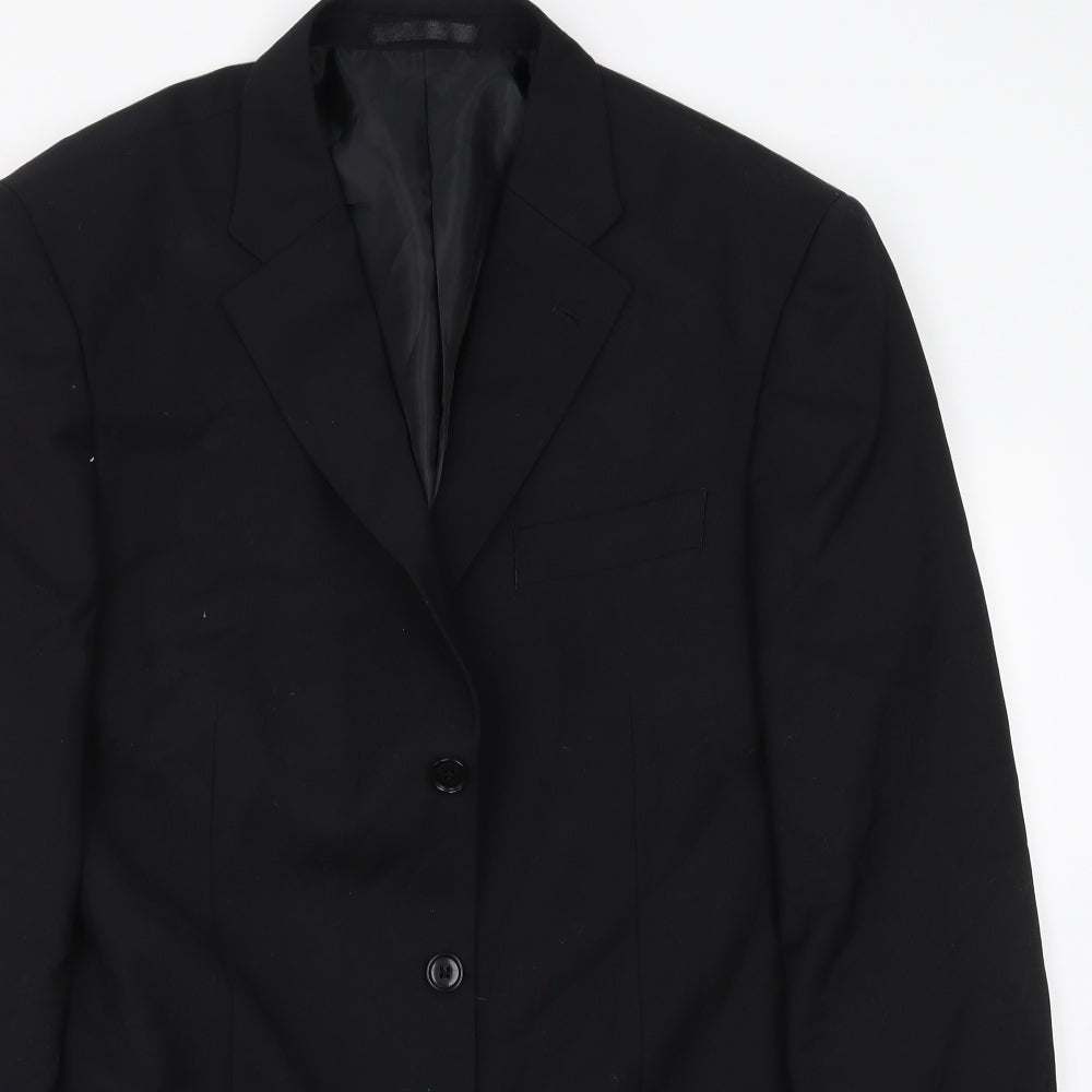 Mens UK Size 40 Preworn Regular Black Suit Jacket