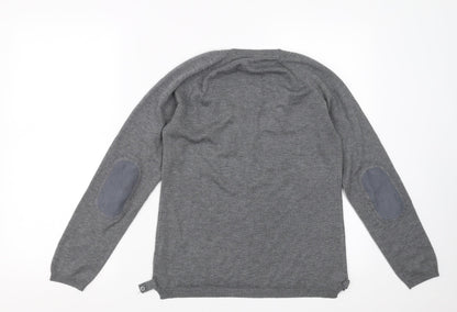 Preworn Womens Grey Argyle/Diamond  Pullover Jumper Size S
