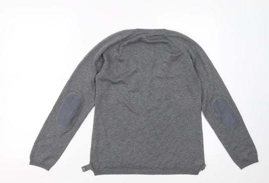 Preworn Womens Grey Argyle/Diamond  Pullover Jumper Size S