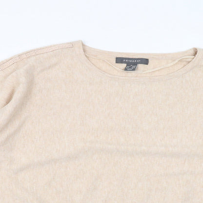 Primark Womens Beige   Pullover Jumper Size XL  - beaded sleeves